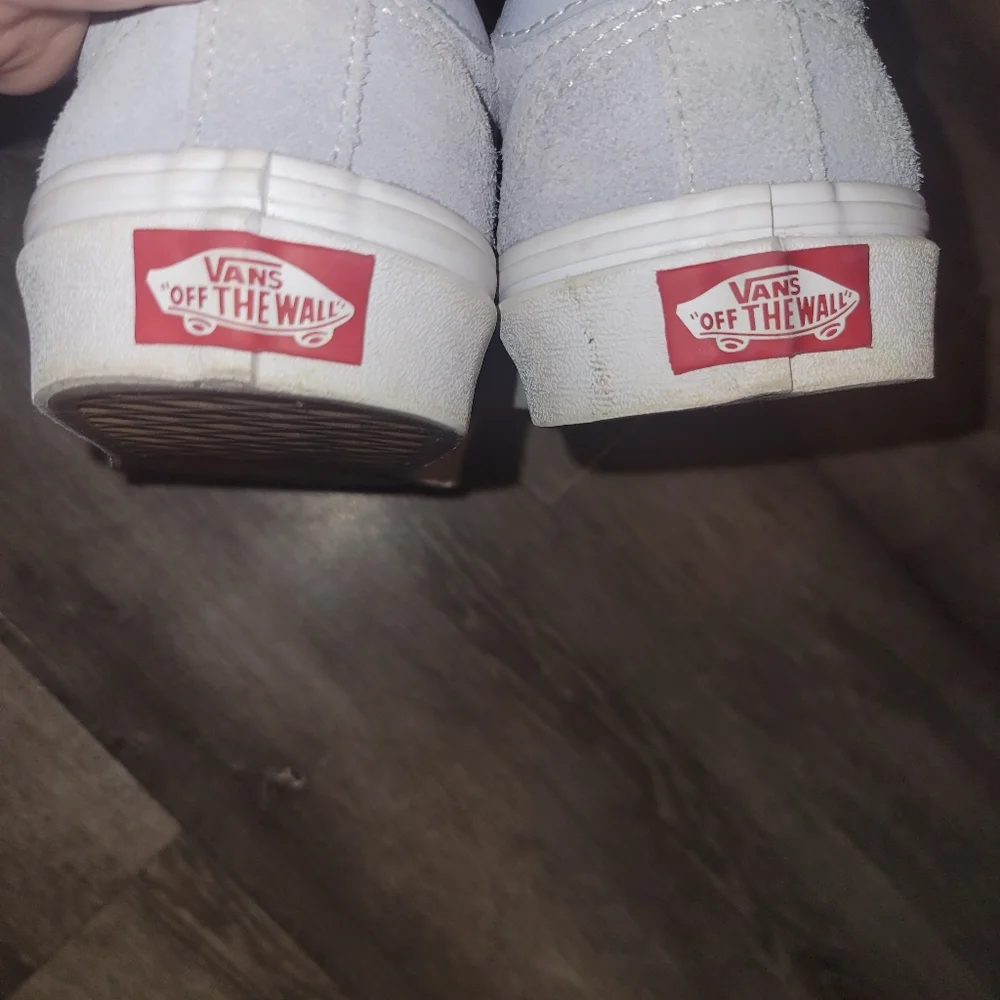 Vans Off the Wall tennis skateboard shoes Womens 8/mens 6.5 Grey‎ Suede-b…